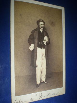 Cdv Old Photograph Edward Askew Sothern As Lord Dundreary Bassano London C1860s