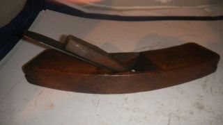 Antique D.  R.  Barton & Co.  Rochester Wooden Curved Block Hand Plane