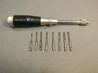 Vintage Yankee No 45 Push Drill With A Full Set Of 8 Drill Points