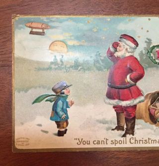 Early 1900’s Christmas Postcard W/Santa—Clapsaddle Design—Sent 2