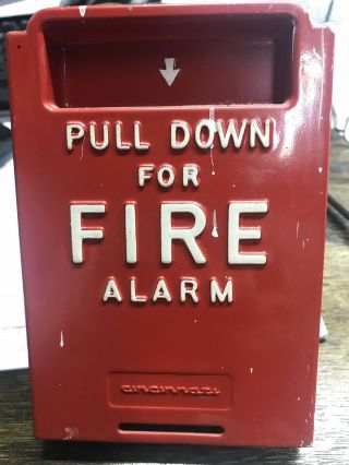 Antique Fire Alarm Pull Station Cincinnati Model 4015 Ul Listed 664g