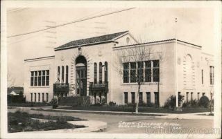 1936 RPPC Burlingame,  CA Calvin Coolidge School San Mateo County California 2