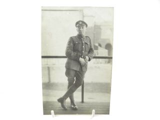 Antique Real Photograph Military Postcard Ww1 Soldier Portrait Unknown 15