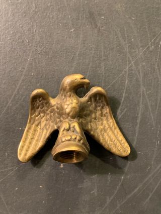 Vintage Brass Eagle Lamp Finial W/ 3/8” Thread