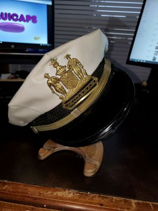 Rare Vintage 1950s (?) Baltimore City Police Dept.  Lieutenant Hat Obsolete