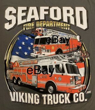 Seafood Fire Department Nassau County Long Island Ny T - Shirt 2xl Fdny
