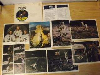 Nasa Apollo 11 Lithograph Pack Of 8 From 1970