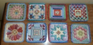 Complete 8pc Cherished Traditions Quilt Collector Plates By Mary Ann Lasher