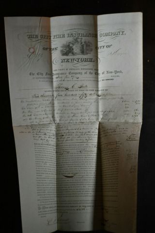 1844 York City Fire Insurance Policy 3