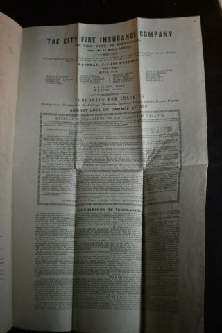 1844 York City Fire Insurance Policy 8