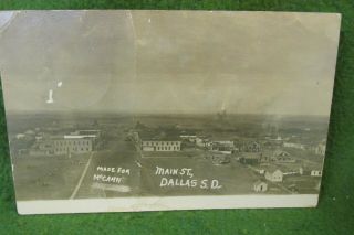Old Ariel View Post Card Of Dallas S.  D.