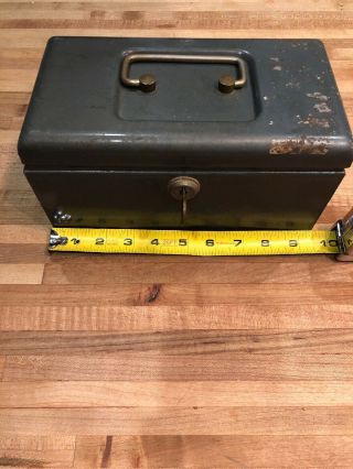 Vintage Craftsman Strong Lock Box With Key Solid