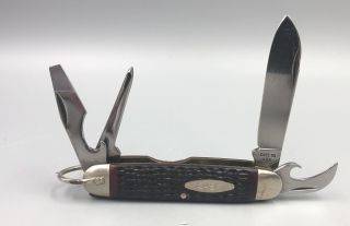 Case Xx 1978 Camper Knife Brown Jigged Delrin Handles Tang 640045r