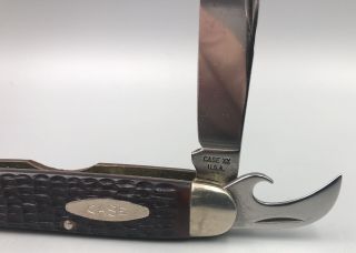 CASE XX 1978 Camper Knife Brown Jigged Delrin Handles Tang 640045R 4