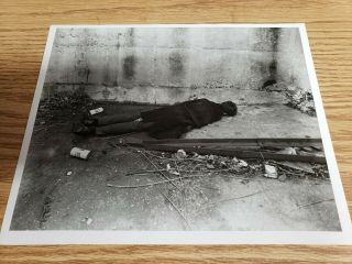 Nypd Crime Scene Photo Graphic Dead Man Found In Alley 60s 10 " X8 "