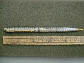Parker 75 Sterling Cisele Pattern Twist Pencil With Initial Panel