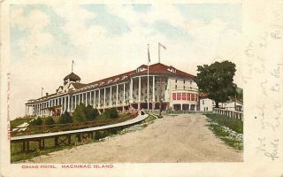 Postcard Grand Hotel,  Mackinac Island,  Michigan - In 1906
