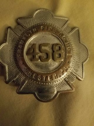 Vintage Franklin Fire Co.  Badge