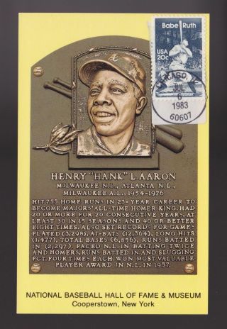 20c Babe Ruth Stamp Hank Aaron Baseball Nat 