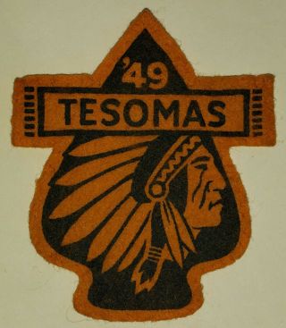 Camp Tesomas 1949 Samoset Council Wisconsin Light Uniform Use.  Felt.