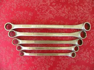 Vintage =craftsman= Double Offset Box - End Wrench Set 11/16 - 1 - 5/16 " Forged Usa