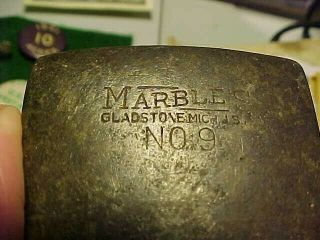 Small,  Marbles,  Gladstone,  Mich.  U.  S.  A.  No.  9 Hatchet Head Circa 1940 