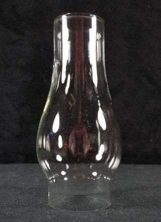 Antique Small Glass Miniature Oil Lamp Replacement Chimney Only 4 3/4 Inch Exc