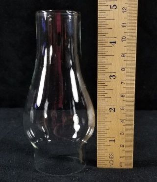 Antique Small Glass Miniature Oil Lamp Replacement Chimney Only 4 3/4 Inch EXC 3