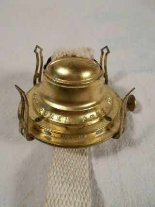 Vintage " 2 " Size Queen Anne Brass Oil Lamp Burner C1890s