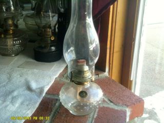 Vintage Lamp Light Farms Hobnail Clear Glass Oil Lamp (jr)