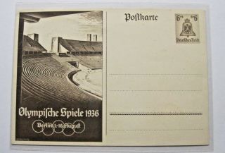 Germany Third Reich Postcards (2) ; 1936 Olympics.  Ships To U.  S.  Only