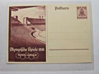 Germany Third Reich Postcards (2) ; 1936 Olympics.  Ships to U.  S.  Only 3