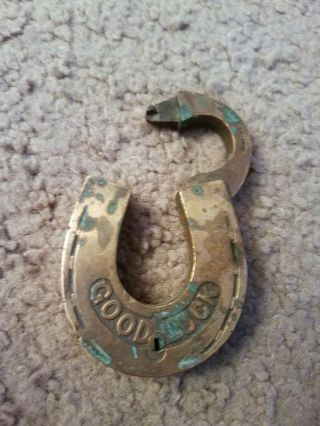 Vintage Collectible Barnes Mfg Co.  Patd 1870 Brass Horseshoe Good Luck Padlock