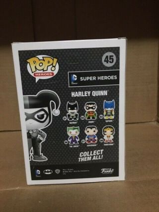 Funko POP Heroes 45 Harley Quinn Black and White Hot Topic Exclusive 3