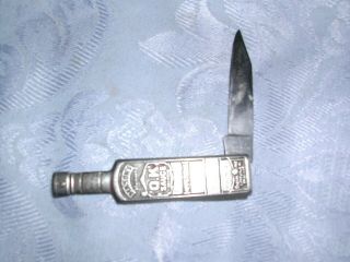 NON XLL Vintage Advertising Pocket Knife Bottle Shape Joseph Allen & Sons 4