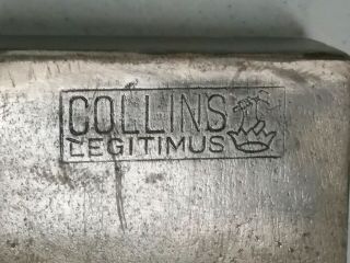 Vintage 3 Lb.  Collins Legitimus Single Bit Axe Shape