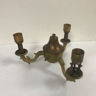 Antique Brass 3 Socket Lamp Cluster For Ceiling Light Fixture Floor Table Lamp