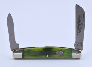 Rare 2009 Remington Rc6163 Cutlery Collectors Club Green Bone Pocket Knife Usa