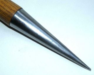 Vintage 11 inch long dibber with stainless tip & wooden T handle 2
