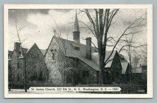St.  James Church 222 8th Street Ne Washington Dc Rare Vintage Postcard 1950s