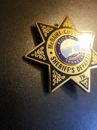 Mcnairy County Sheriff ' s Department Badge Tennessee State Of Commerce 3