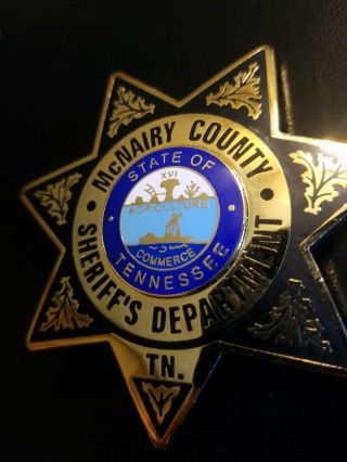 Mcnairy County Sheriff ' s Department Badge Tennessee State Of Commerce 5