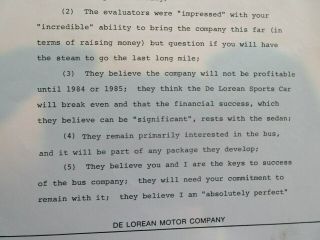 DELOREAN Motor Docs about LUCAS / STAR WARS and 1982 JZD Remarks 5