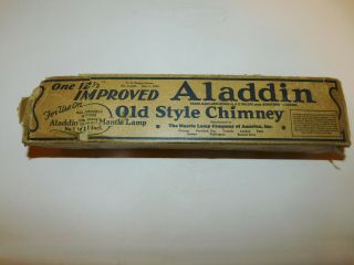Vintage Aladdin Improved Old Style Chimney Mantle Oil Kerosene Lamp