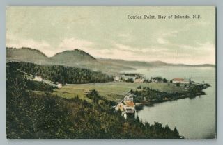Petries Point Bay Of Islands Newfoundland Rare Antique Postcard Udb 1907
