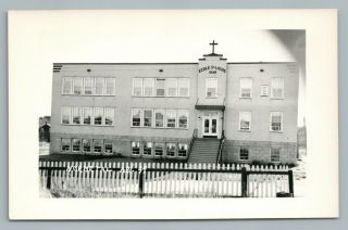 Ecole St.  Louis Normetal Quebec Rppc Abitibi Vintage Cpa Photo Postcard 1940s