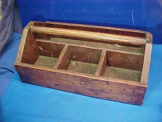 19thc Primitive Wood Farriers Tool Tote W Old Finish