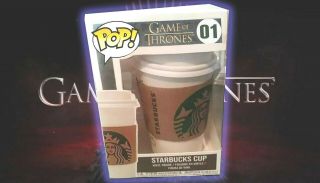 Rare Game Of Thrones Custom Starbucks Cup Funko Pop Vinyl Figure Finale Hbo Book