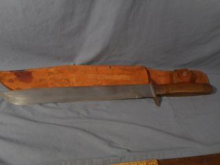 Vtg Rare G.  C.  Co Japan Gutmann Cutlery Co.  Huge Bowie Camp Knife Machete W/sheath