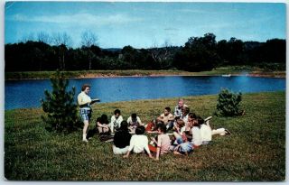 Lebanon,  Jersey Postcard Holcombe Lake Baptist Conference Center Camp 1966
